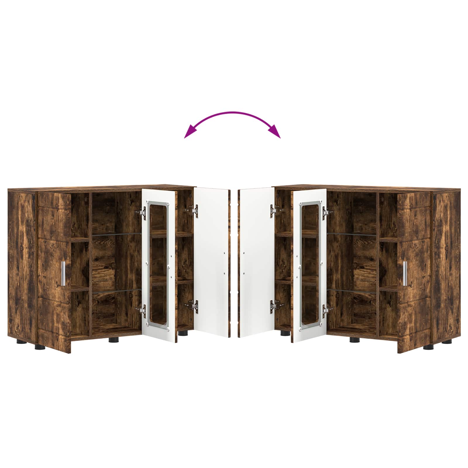 Holzschrank Geräucherte Eiche 88,5 x 30,5 x 73 cm Holzwerkstoff