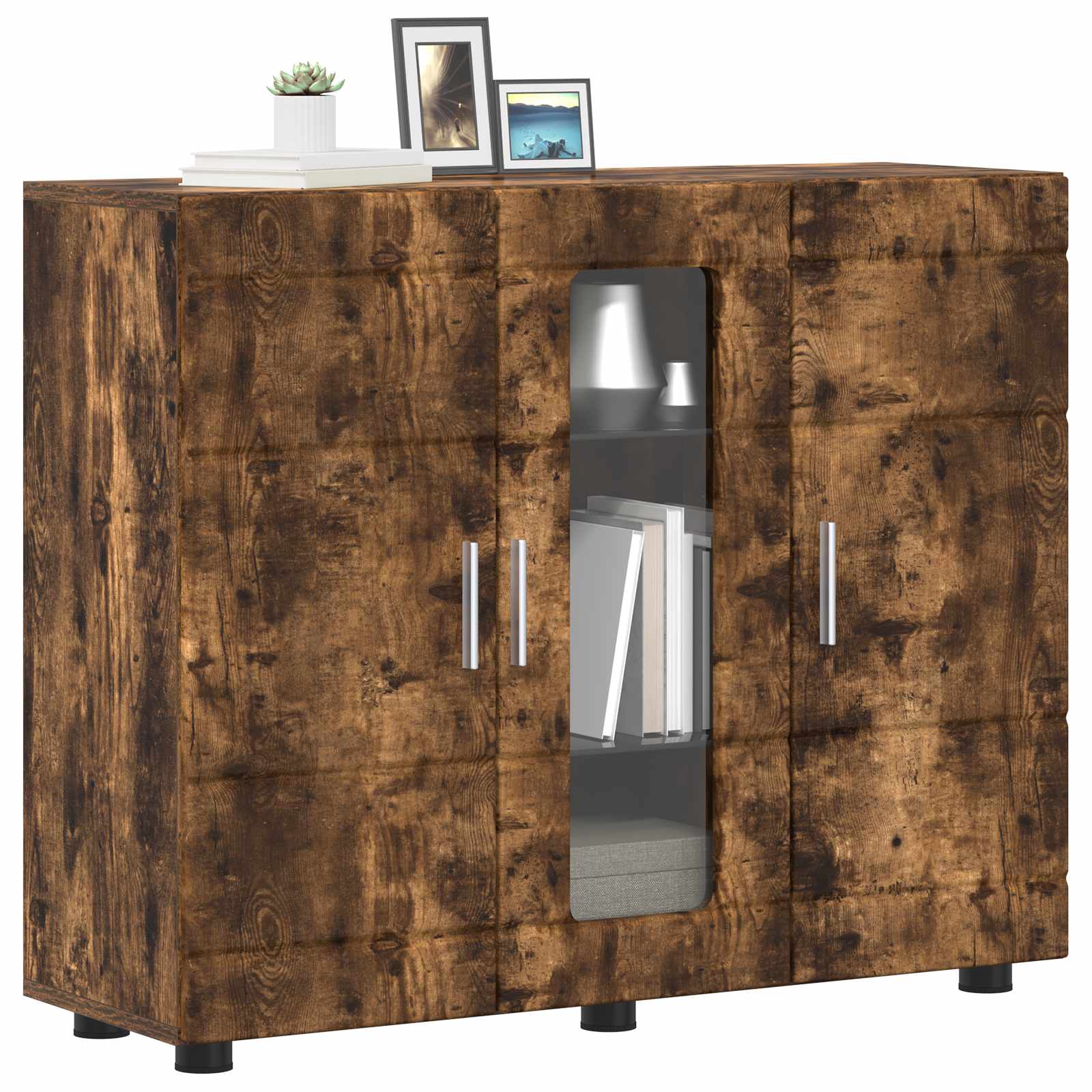 Holzschrank Geräucherte Eiche 88,5 x 30,5 x 73 cm Holzwerkstoff