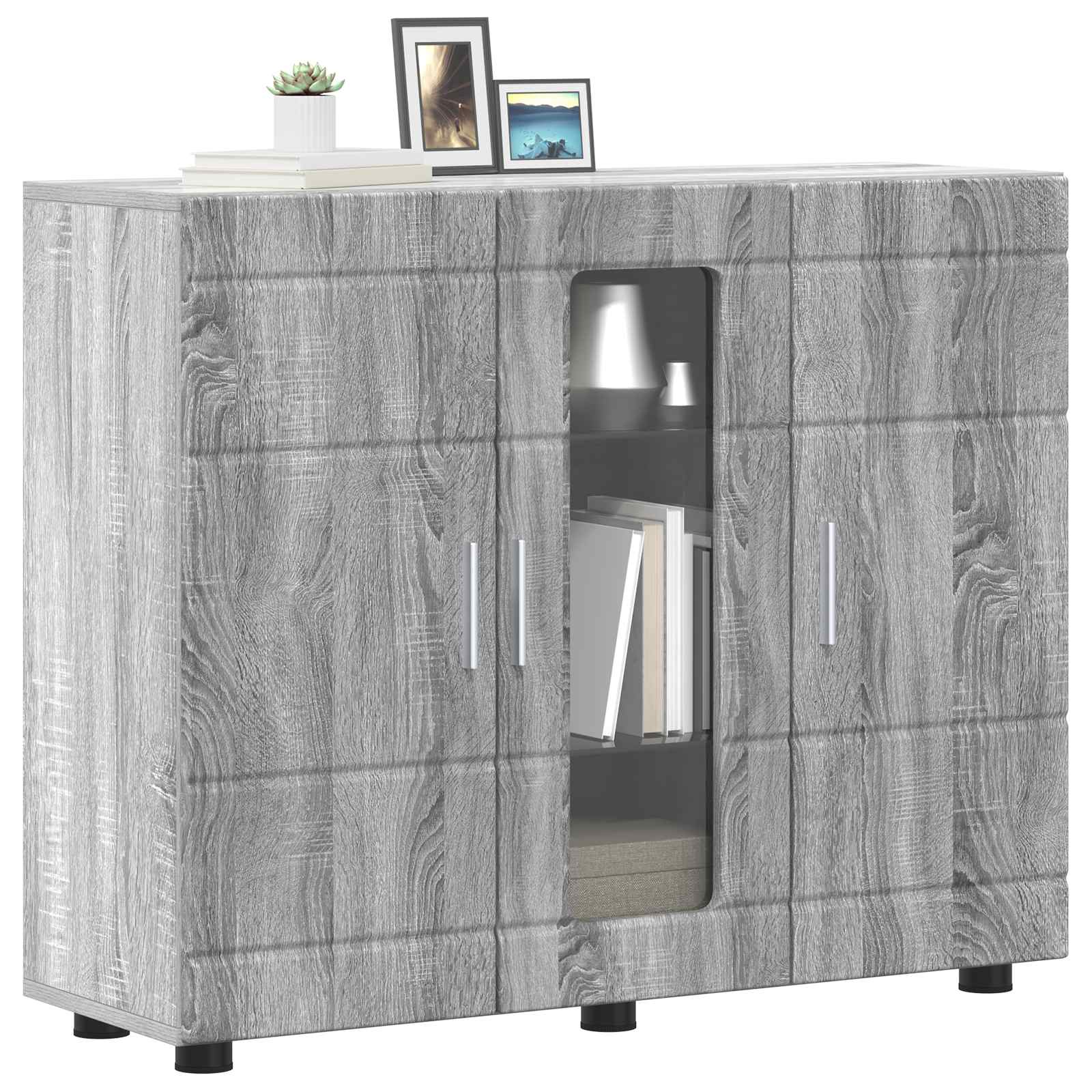 Holzschrank Graues Sonoma 88,5 x 30,5 x 73 cm Holzwerkstoff