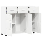 Sideboard mit Tür FLORIN Weiß 88,5 x 30,5 x 73 cm Holzwerkstoff