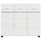 Sideboard mit Regal FLORIN Hochglanz Weiß 88,5 x 30,5 x 73 cm