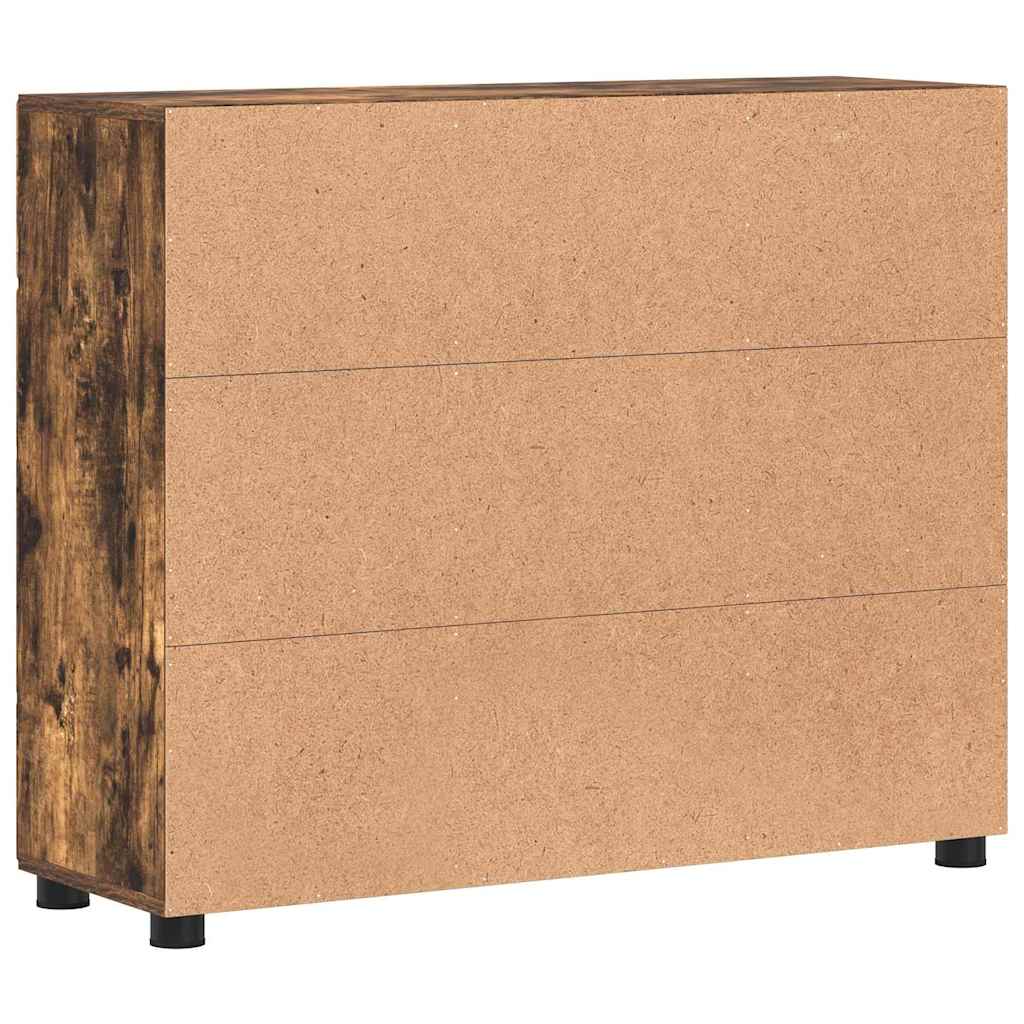 Sideboard mit Tür FLORIN Geräucherte Eiche 88,5 x 30,5 x 73 cm