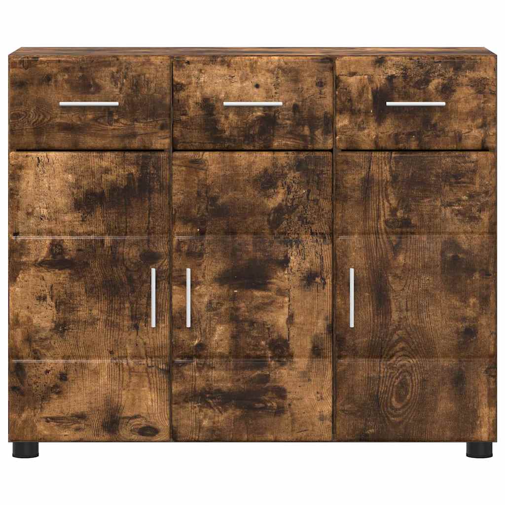 Sideboard mit Tür FLORIN Geräucherte Eiche 88,5 x 30,5 x 73 cm