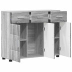 Sideboard mit Regal FLORIN Graues Sonoma 88,5 x 30,5 x 73 cm