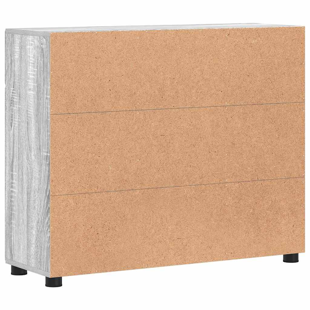 Sideboard mit Regal FLORIN Graues Sonoma 88,5 x 30,5 x 73 cm