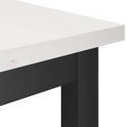 Esstischbank 2 pcs Weiß 100 x 32,5 x 49 cm Massives Kiefernholz