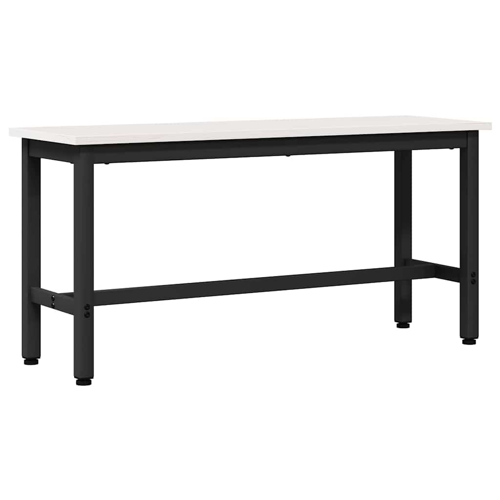 Esstischbank 2 pcs Weiß 100 x 32,5 x 49 cm Massives Kiefernholz