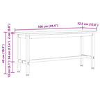 Esstischbank 2 pcs Weiß 100 x 32,5 x 49 cm Massives Kiefernholz