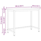 Tisch Natur 100 x 50 x 77 cm Ingenieure Holz und Stahl