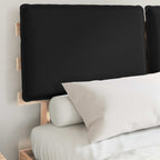 Bettgestell mit gepolstertem Kopfteil Schwarz 150 x 200 cm