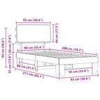 Bettgestell mit gepolstertem Kopfteil Schwarz 90 x 200 cm