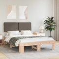 Bettgestell mit gepolstertem Kopfteil Taupe 140 x 200 cm