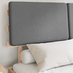 Bettgestell mit gepolstertem Kopfteil Hellgrau 140 x 190 cm
