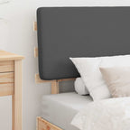 Bettgestell mit gepolstertem Kopfteil Dunkelgrau 100 x 200 cm