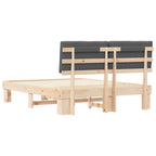 Bettgestell mit gepolstertem Kopfteil Dunkelgrau 150 x 200 cm