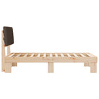 Bettgestell mit gepolstertem Kopfteil Taupe 100 x 200 cm