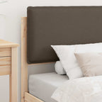 Bettgestell mit gepolstertem Kopfteil Taupe 100 x 200 cm