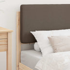 Bettgestell mit gepolstertem Kopfteil Taupe 75 x 190 cm