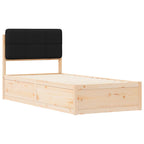 Bettgestell mit gepolstertem Kopfteil Schwarz 100 x 200 cm