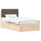 Bettgestell mit gepolstertem Kopfteil Taupe 100 x 200 cm