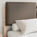 Bettgestell mit gepolstertem Kopfteil Taupe 140 x 190 cm