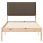 Bettgestell mit gepolstertem Kopfteil Taupe 100 x 200 cm