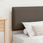 Bettgestell mit gepolstertem Kopfteil Taupe 90 x 200 cm