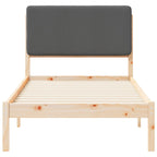 Bettgestell mit gepolstertem Kopfteil Dunkelgrau 80 x 200 cm