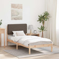 Bettgestell mit gepolstertem Kopfteil Taupe 80 x 200 cm