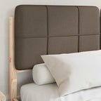 Bettgestell mit gepolstertem Kopfteil Taupe 140 x 200 cm