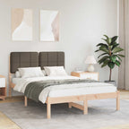 Bettgestell mit gepolstertem Kopfteil Taupe 120 x 190 cm