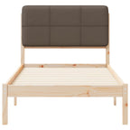 Bettgestell mit gepolstertem Kopfteil Taupe 100 x 200 cm