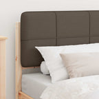 Bettgestell mit gepolstertem Kopfteil Taupe 75 x 190 cm