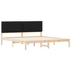 Bettgestell mit gepolstertem Kopfteil Schwarz 180 x 200 cm
