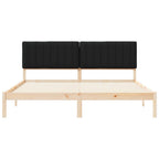 Bettgestell mit gepolstertem Kopfteil Schwarz 180 x 200 cm