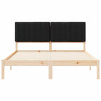 Bettgestell mit gepolstertem Kopfteil Schwarz 160 x 200 cm