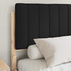 Bettgestell mit gepolstertem Kopfteil Schwarz 135 x 190 cm