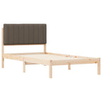 Bettgestell mit gepolstertem Kopfteil Taupe 100 x 200 cm