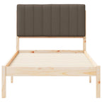 Bettgestell mit gepolstertem Kopfteil Taupe 90 x 190 cm