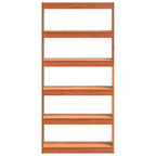 Bücherregal Wachsbraun 80 x 30 x 167,5 cm Massives Kiefernholz