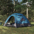 Kuppelzelt mit abnehmbarem Regenfly Blau 4-Personen