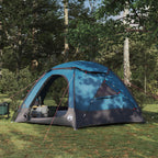 Kuppelzelt mit abnehmbarem Regenfly Blau 4-Personen