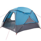 Kuppelzelt mit abnehmbarem Regenfly Blau 4-Personen