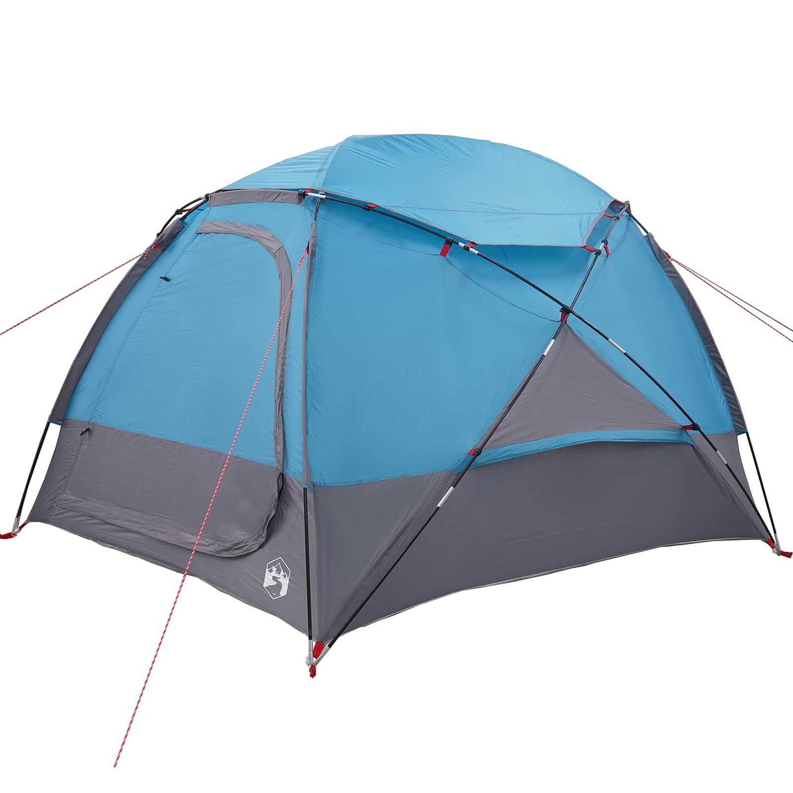 Kuppelzelt mit abnehmbarem Regenfly Blau 4-Personen