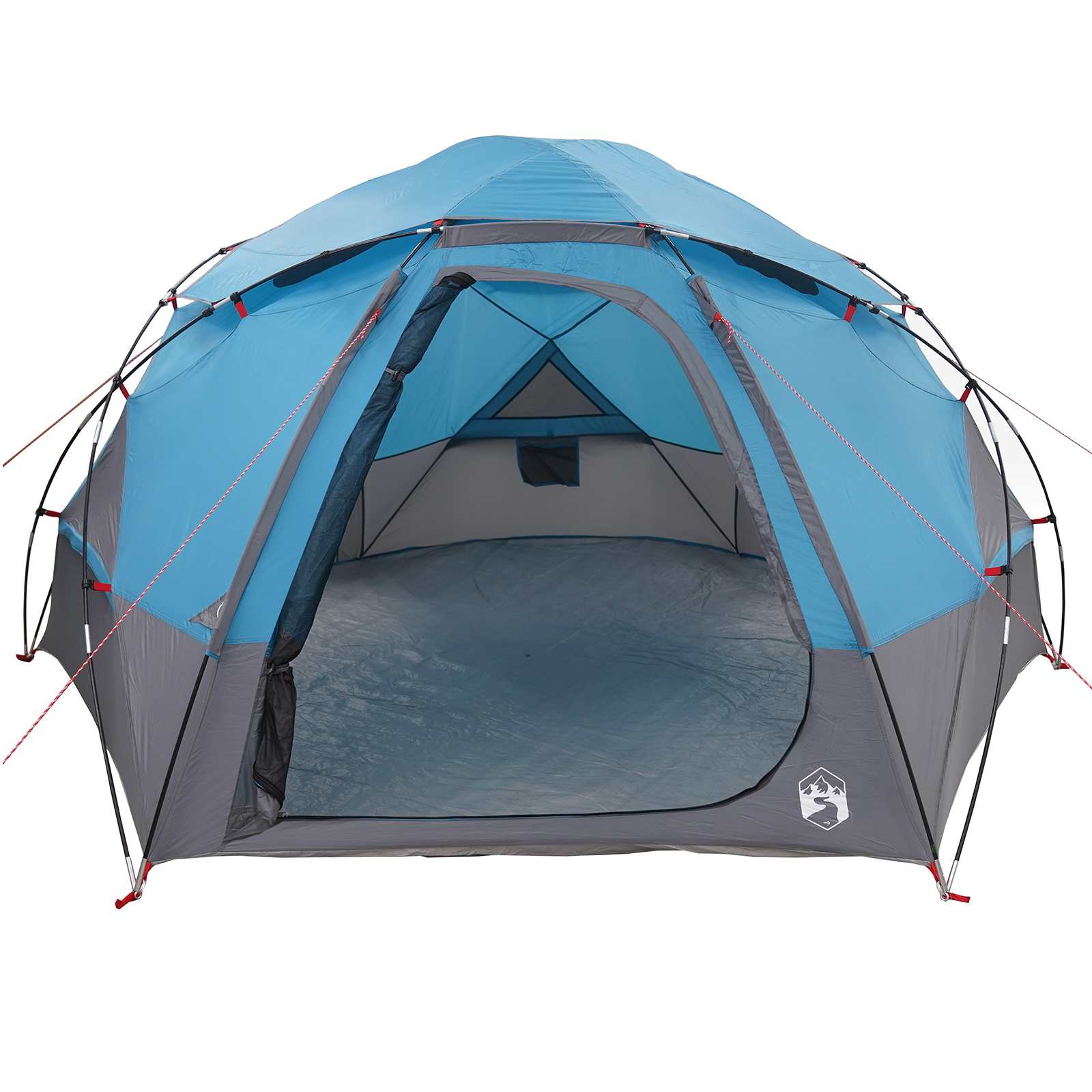 Kuppelzelt mit abnehmbarem Regenfly Blau 4-Personen
