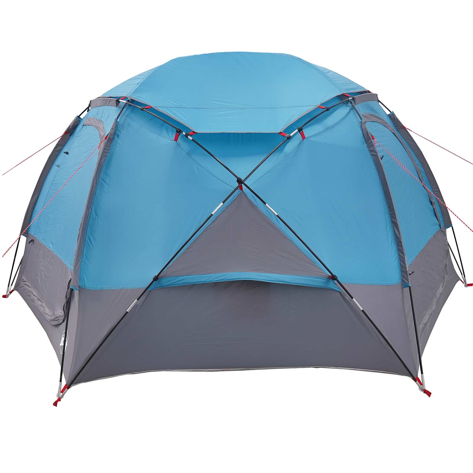 Kuppelzelt mit abnehmbarem Regenfly Blau 4-Personen