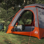 Kuppelzelt mit abnehmbarem Regenfly Grau und Orange 4-Personen