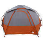 Kuppelzelt mit abnehmbarem Regenfly Grau und Orange 4-Personen