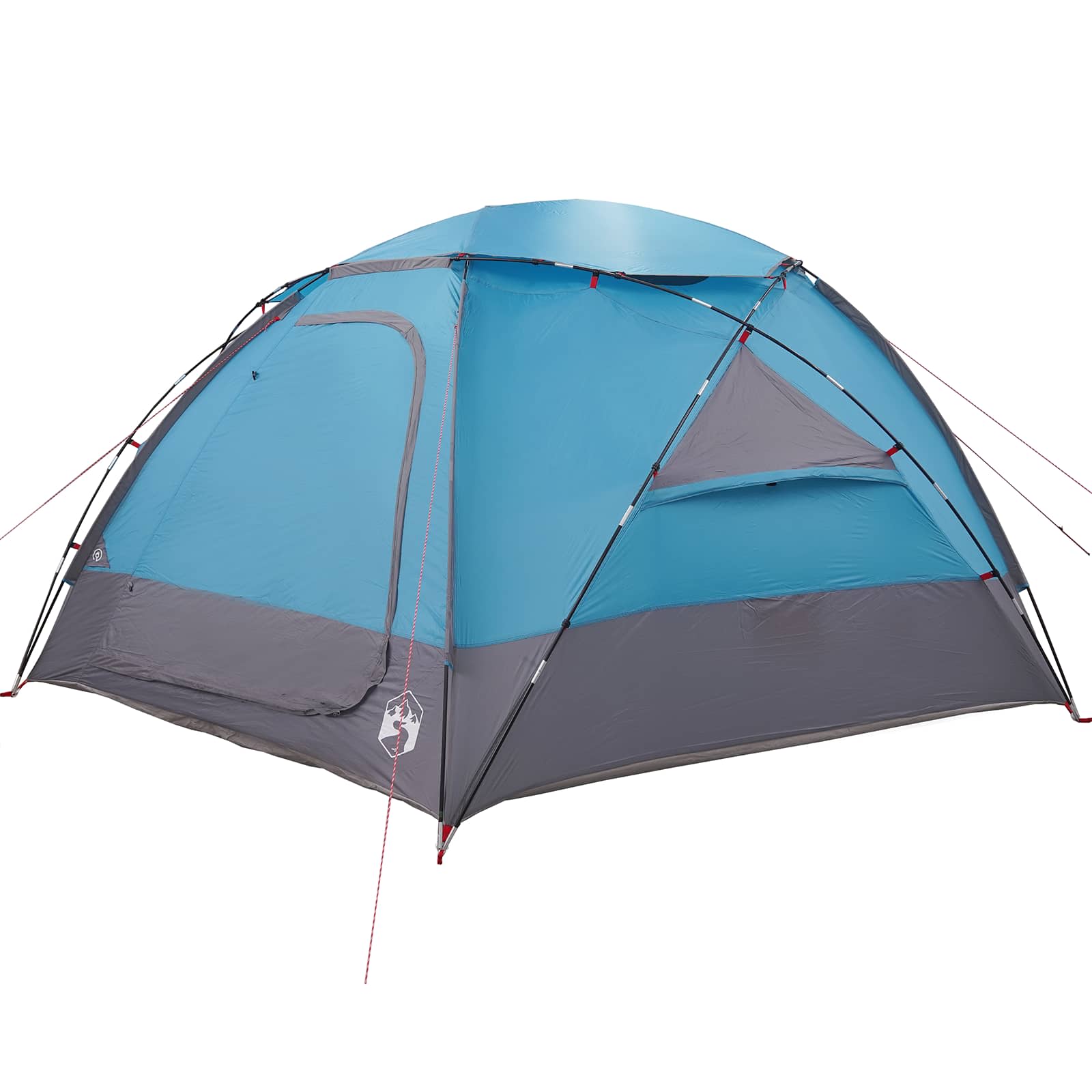 Kuppelzelt mit abnehmbarem Regenfly Blau 12-Personen
