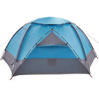 Kuppelzelt mit abnehmbarem Regenfly Blau 12-Personen